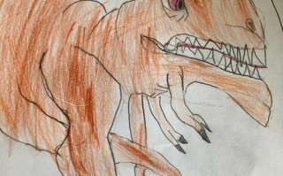 儿童画恐龙图片霸王龙