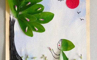 树叶创意画儿童画图片，如何用树叶激发孩子的艺术想象力与创造力？