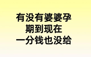 怀孕期间婆婆从未给过钱，是儿媳多心还是婆家本就如此？