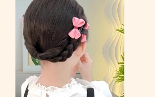 儿童盘头发简单好看步骤，三步学会吗？