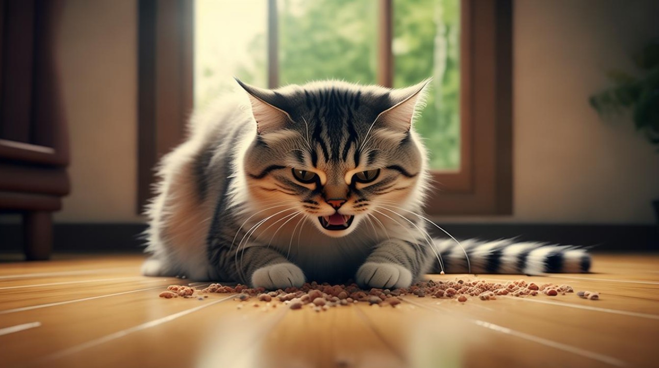 猫吐未消化食物是什么原因？如何调整饮食？-图1