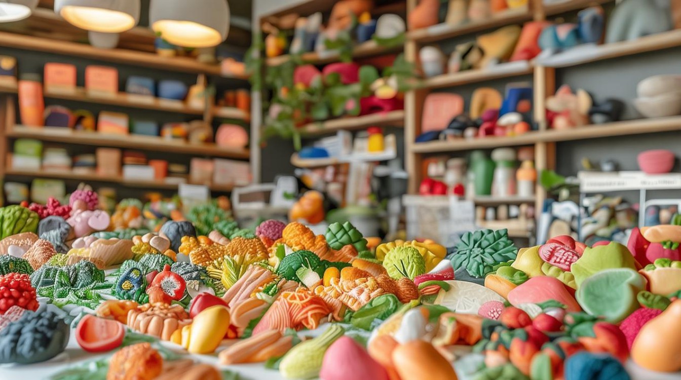 如何用彩泥手工制作创意健康饮食模型？-图2