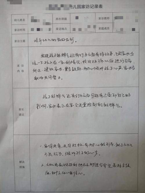 幼儿园留守儿童家访记录表应包含哪些核心内容?-第1张图片-中州医学会 幼儿园留守儿童家访记录表应包含哪些核心内容?-第1张图片-中州医学会