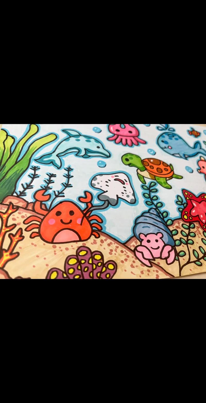 儿童如何画简单漂亮的海底世界？-第1张图片-中州医学会