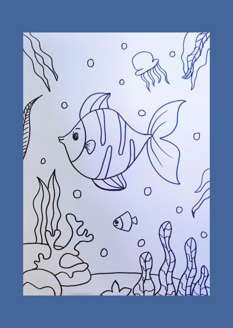 儿童如何画简单漂亮的海底世界？-第2张图片-中州医学会