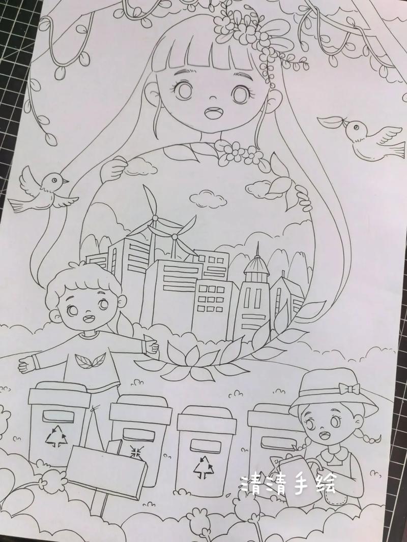 儿童环保画画图片大全，有哪些创意主题能帮孩子理解环保意义？-第3张图片-郑州医学网
