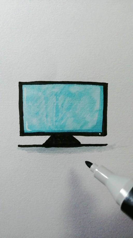 儿童画电视机图片大全，孩子笔下的电视机藏着怎样的童趣与想象？-第3张图片-郑州医学网