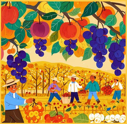 秋天丰收的景象儿童画里藏着孩子怎样的丰收童话?-第1张图片-郑州医学网 秋天丰收的景象儿童画里藏着孩子怎样的丰收童话?-第1张图片-郑州医学网