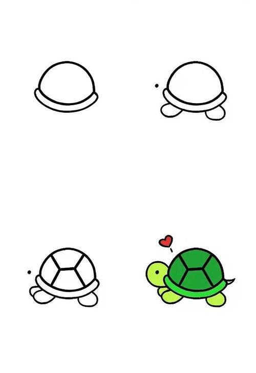 儿童学画乌龟简笔画，如何轻松画出可爱又像样的乌龟？-第3张图片-郑州医学网