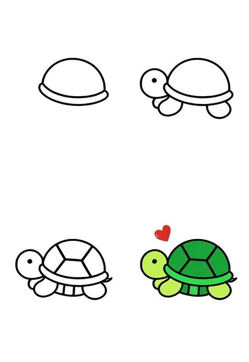 儿童学画乌龟简笔画，如何轻松画出可爱又像样的乌龟？-第2张图片-郑州医学网