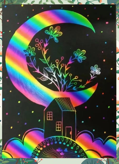 儿童刮画作品图片大全，如何引导孩子创作出更有创意的刮画作品？-第1张图片-郑州医学网