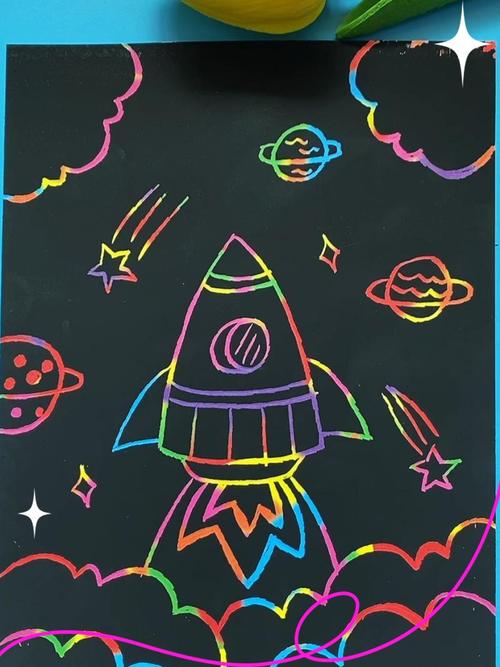 儿童刮画作品图片大全，如何引导孩子创作出更有创意的刮画作品？-第3张图片-郑州医学网