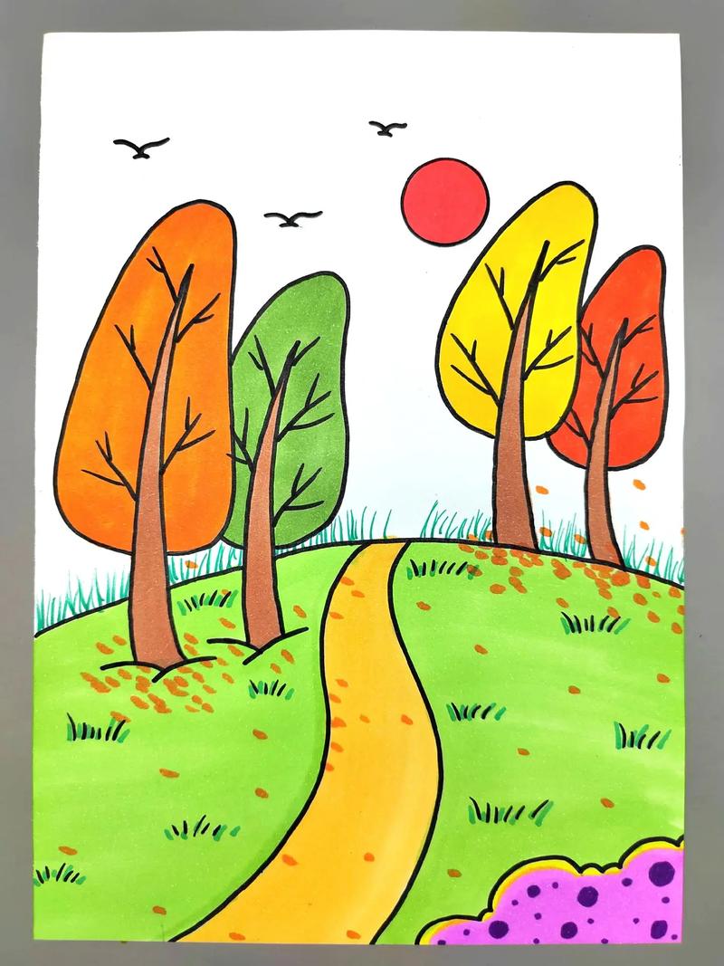 如何用简单的线条画出儿童眼中的美丽秋天？-第2张图片-郑州医学网
